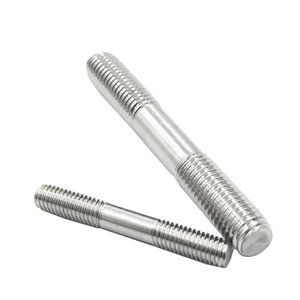 High-Strength DIN 901 Double-Head Stud Bolts Steel Threaded Rod With Zinc Finish Metric Measurement System