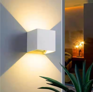 Modern Cube up and Down Outdoor Wall Lamp 12w IP65 Waterproof Black White Finish Out Door Porch Wall Lights