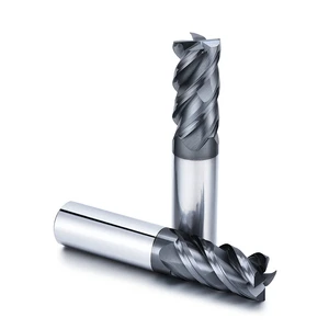 Zhy High Precision Stainless Steel Working EndMill Black Coated 4 Flute CNC Carbide Aluminum End Mill