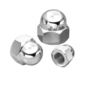 UNC Inch Thread Stainless Steel 304 Din 1587 Hex Domed Cap Nut Acorn Nuts Zinc Plated Iron Eye Nuts Sizes 3/8 7/16 1/2