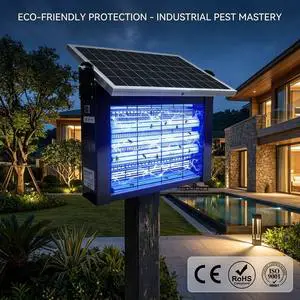 Professional Solar Insect Killer IP65 Waterproof Outdoor High Voltage Bug Zapper UV Light Pest Control Industrial Agricultural