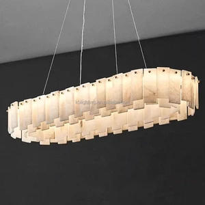Modern Home Decor Chandelier Lights American Design Alabaster Chandeliers Pendant Light Lamp For Dining Room Kitchen Island Bar