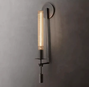 Modern Brass Interior Wall Lamp for Hotel Living Room Background with Warm Light Glass Metal Lighting Sconces Wall Lights