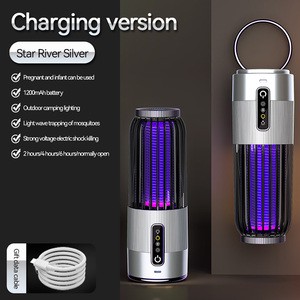 New Silent Multi-function LED Mosquito Killer Lamp 2-in-1 Built-In Battery Waterproof Portable Home Outdoor Camping Bug
