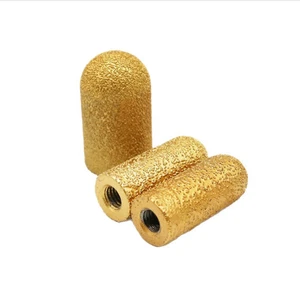 Diamond Brazed Backwater Grinding Wheel Drill Bit Milling Cutter Trimming Abrasive Round Head For Trimming Quartz Stone