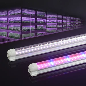 Full Spectrum Red and Blue Fluorescent Lamp 9/18/24/36/48w 600 1200 1500mm LED Grow Tube Light