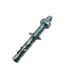 Wedge Anchor Galvanized Finish Carbon Steel Expansion Bolt Anchor for Concrete Working
