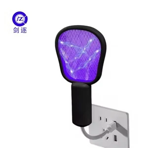 USB Type 3 Portable Safety Bug Zapper Fly Swatter 1 Mosquito Killer Lamp with Night Light Electrical Source Mosquito Swatter