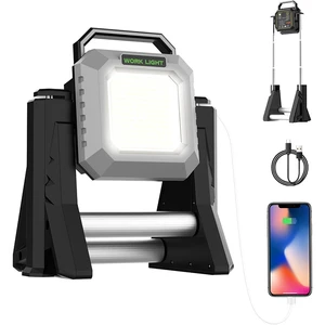 New Arrival 3000 Lumens High Power Extendable Work Lamp Rechargeable Telescopic COB LED Work Light with Stand