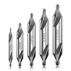 BOSSL DB025ZX18364 HSS Center Drill Bit for Lathe CNC Industrial Use on Steel Stainless & Non-Ferrous Metals