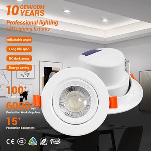 Wholesale Price Indoor Adjustable Recessed Mounted 3w 5w 7 SMD Round Square Ceiling Led Spotlight