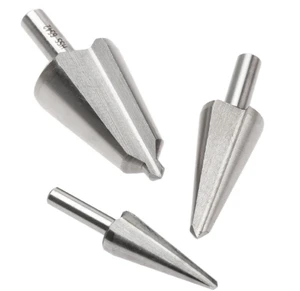 3PCS HSS Taper Power Sheet Metal Tube Drill Bit for Cone Chamfer Cutter and Sheet Tube Drilling