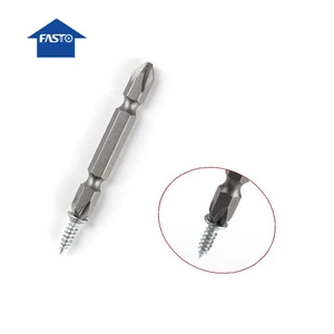 Phillips #8x3/4,410 Chrome Plain Stainless Steel Wafer Head Magnetic Drill Bit 1 Inch 5/16 Pointed Screws Bit