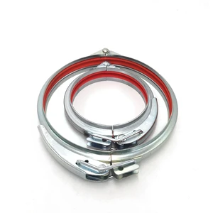 Quick Release Lever Flange Duct Pipe Clamp with Lock Mechanism Customizable OEM 80mm-600mm Diameter