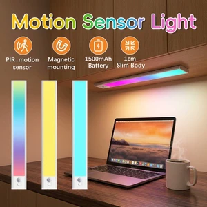 Battery Operated LED Closet Sensor Lights Kitchen Cabinet Lighting Motion Sensor 5V Aluminum Profile For Wardrobe Bedroom