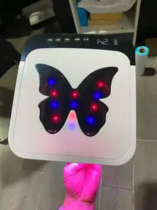 Wholesale CE Approved 268W UV Nail Curing Lamp with 7-Color Breathing Plastic Chamber