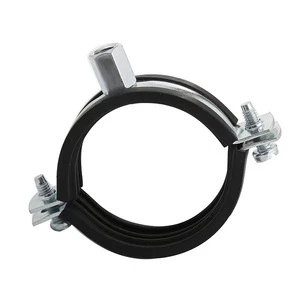 Hanging Pipe Rubber Insulated 1.8mm Thickness Pipe Clamp with Rubber