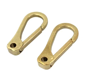 Cloxy Metal Key Chain Fitting Hardware Brass Spring Snap Hook for Key Chain Key Ring Carabiner Clip Brass Carabiner Hook