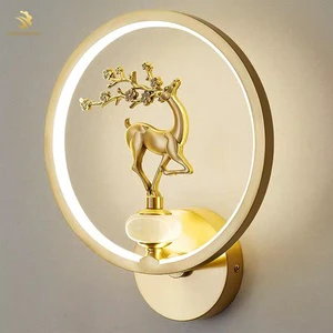 Modern Creative Retro Copper Wall Lamp for Home LED Indoor Bedside and Living Room