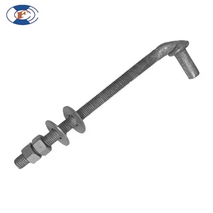 HF Hot Selling Reinforced J-Bolt Anchor Anti-Bending for Heavy Load Concrete Base & Tower Fixing