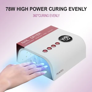 Howyea 78W Plug In LED Nail Lamp Pro Cure UV Gel Dryer With Mirror Interior For Salon Manicure