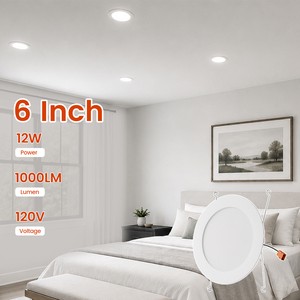 Smooth 6 Inch Dimmable Recessed Can Lights TP24 E26 Connectors Retrofit LED Downlight For Ceiling