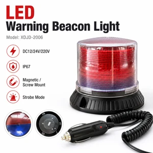 Yongwei B-XDJD-2006 Low Power Consumption PC IP67 Rated LED Strobe Beacon Mini Warning Light Magnetic Mount Street Sweeper