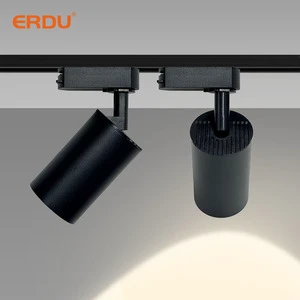 New Style Modern Black Iron GU10/MR16 LED Track Spot Light With Track Rail For Clothing Shop
