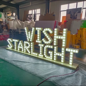 Custom 4ft LED Bulb Marquee Letters Giant Light-Up Advertising Transformer Remote for Wedding Party Hotel Events-DC Multi-color