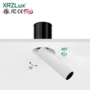 XRZLux 8W Dimmable COB LED Ceiling Downlight Adjustable Rotatable Anti-Glare Trimless LED Spotlight for Indoor Use ETL Approved