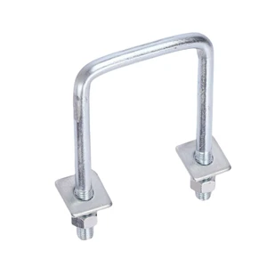 U Type Hook Bolts/J Bolts Stainless Steel Antenna Mount Clamp Square Bend U Clamp Bolts And Nuts With Flat Washer
