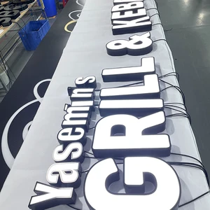 Wholesale Custom White LED Advertising Light Boxes Outdoor Shop Sign with Luminous Logo Signage