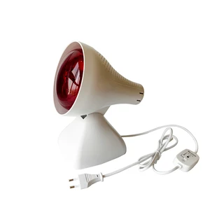 Portable 150W Infrared Lamp IR Red Light Lamp with Base Dimmable Red Light with Timer, Adjustable Angle Gooseneck Red Led Lamp