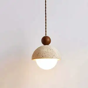 SIMIG Wabi-Sabi Nordic Vintage Natural Travertine Mini Pendant Light For Bar Dining Bedroom Bar Shop