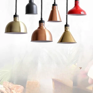 Food Insulation Chandelier, Restaurant Telescopic Single-Head Hanging Lamp, Buffet Food Heating Lamp