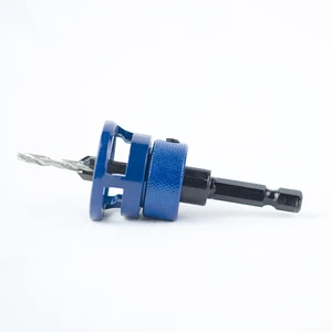 Blue Color Hex Shank Woodworking Wood Compression Board Drilling Adjustable Limiting Countersink Drill Bit