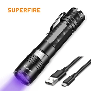 14 Years Factory Experience 365nm UV Torch Light Mini Rechargeable LED UV Flashlights Gemstone Tester Flashlight