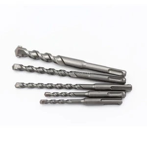 Concrete SDS PLUS Tungsten Carbide Hammer Drill Bit Milled Flutes Sandblasted Finish Drilling Holes Longer Working Life Brick