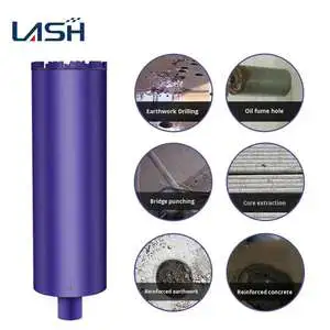 High Quality Durable LANSHENG Diamond Core Drill Bit High-efficiency 370/450mm Length for Brick Walls & Reinforced Concrete