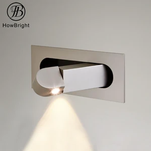 High Quality Modern Interior Silver White Black 3W Wall Lamp LED Bedside Light Mounted for Home Living Room Hotel Aisle