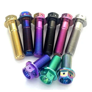 Hot Selling Burnt Titanium Bolt Motorcycle Modified Hollow Flange Screw M6 Stainless Steel Hexagon Screw