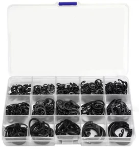 GB894 6mm-19mm Split Zinc Plated Carbon Steel External Circlips Black Zinc 65Mn Retaining Ring for Shaft