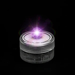 Night Light Mini Colorful LED Aquarium Ornamental Lighting for Fish Tank Plastic Box Round