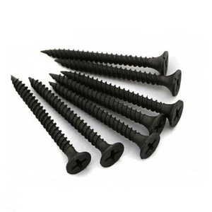 Chinese Manufacture 3.5x25mm 6*1 Black Phosphate Fine Coarse Thread Tornillo Gypsum Drywall Screws