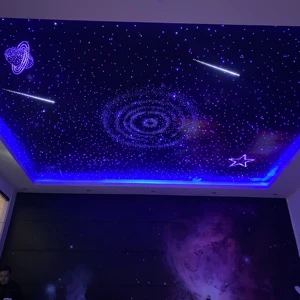 RSPOF Sky Starry Ceiling Lighting Aluminum LED Fiber Optic Light with Flashing Meteor Twinkling Stars