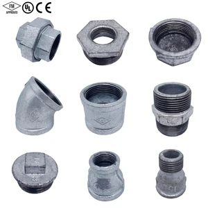 Jiagu Model 02 Galvanized Malleable Cast Iron NPT Thread Bushing 1/2' ~ 4' Metric Corrosion Resistant 1.6Mpa Pipe Fittings