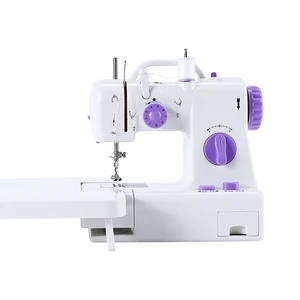 Wholesale VOF FHSM-318 Mini Electric Portable Pedal Sewing Machine 220V Automatic Feed Convenient Multi-Function LED Light