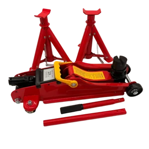 2.5 Tonne Low Profile Hydraulic Floor Jack Kit With 2 Ton Folding Jack Stands