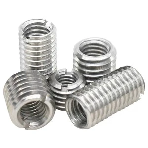 SS304 Stainless Steel M2-M16 Slotted Threaded Self-Tapping Insert Nut Internal And External Embedded Nuts