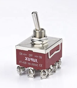 Factory Supply 20A 250V 12 Pins Heavy Duty Latching Toggle Switch With For CUL TUV Certificates Plastic Electrical Equipment